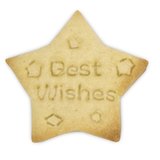 STÄDTER KOEKJES UITSTEKER MET STEMPEL MET UITWERPER - STER - BEST WISHES ± 4 CM_