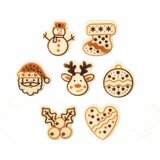 KERSTASSORTIMENT CHOCOLADE 3,5 CM - 7 STUKS_