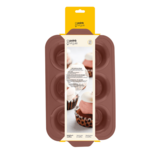 POINT-VIRGULE BAKVORM VOOR 6 MUFFINS UIT PLATINUM SILICONE VINTAGE MAROON 37X23X4CM_