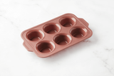 POINT-VIRGULE BAKVORM VOOR 6 MUFFINS UIT PLATINUM SILICONE VINTAGE MAROON 37X23X4CM_