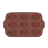 POINT-VIRGULE BAKVORM VOOR 9 MADELEINES UIT PLATINUM SILICONE VINTAGE MAROON 37X23X2CM_