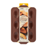 POINT-VIRGULE BAKVORM VOOR 9 MADELEINES UIT PLATINUM SILICONE VINTAGE MAROON 37X23X2CM_