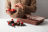 POINT-VIRGULE TAARTVORM UIT PLATINUM SILICONE VINTAGE MAROON 34X24X6CM_