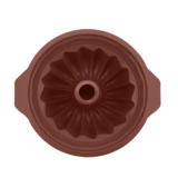 POINT-VIRGULE TULBANDVORM UIT PLATINUM SILICONE VINTAGE MAROON Ø 24CM_