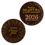 NIEUWJAARSBRIEF GELUKKIG NIEUWJAAR 2026 12 CM CHOCOLADE_