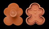 STÄDTER KOEKJES UITSTEKER MET STEMPEL MET UITWERPER - GINGERBREAD MAN ± 4 CM _