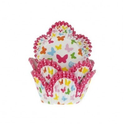 CUPCAKE CUPS TULP VLINDER 50X45MM. 50ST.