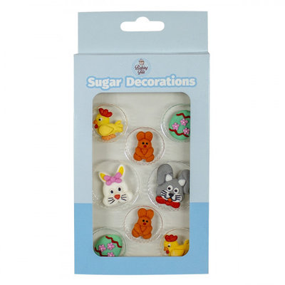 SUIKERDECORATIE PASEN ASSORTIMENT 8ST.