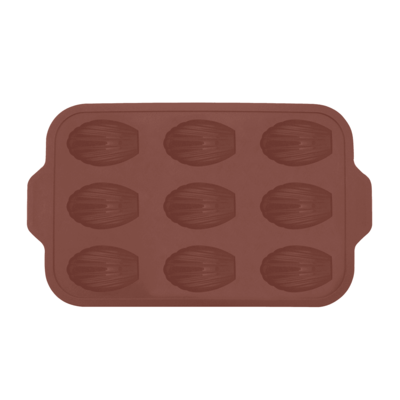 POINT-VIRGULE BAKVORM VOOR 9 MADELEINES UIT PLATINUM SILICONE VINTAGE MAROON 37X23X2CM