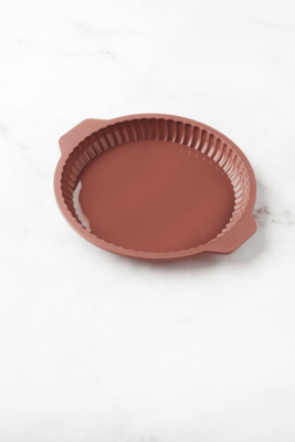 POINT-VIRGULE QUICHEVORM UIT PLATINUM SILICONE VINTAGE MAROON Ø 24CM