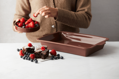 POINT-VIRGULE TAARTVORM UIT PLATINUM SILICONE VINTAGE MAROON 34X24X6CM