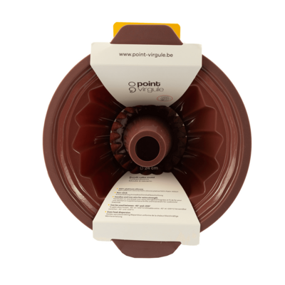 POINT-VIRGULE TULBANDVORM UIT PLATINUM SILICONE VINTAGE MAROON Ø 24CM