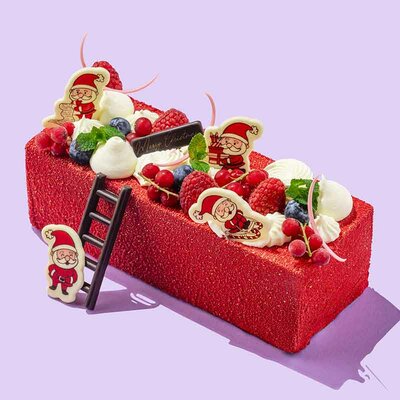 KERSTMAN 4,5 CM CHOCOLADE - 5 STUKS