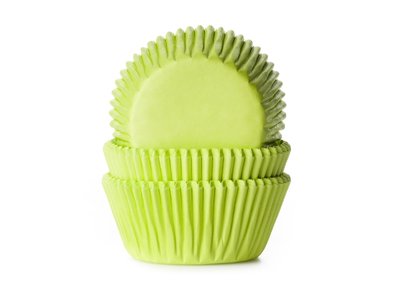 CUPCAKE CUPS LIME GROEN 50X33 MM. 50 ST.
