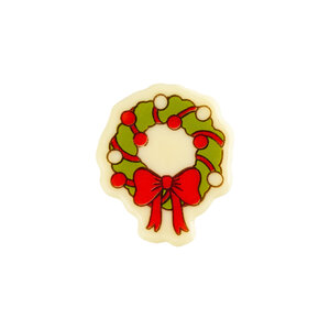 KERSTKRANS 3 CM CHOCOLADE - 6 STUKS