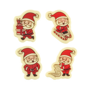 KERSTMAN 4,5 CM CHOCOLADE - 5 STUKS