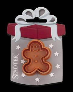 STÄDTER KOEKJES UITSTEKER MET STEMPEL MET UITWERPER - GINGERBREAD MAN ± 4 CM 